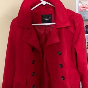 Red winter coat